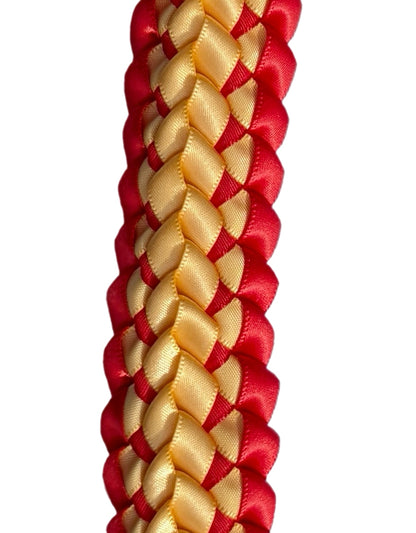 Gold and Red Double Ribbon Lei