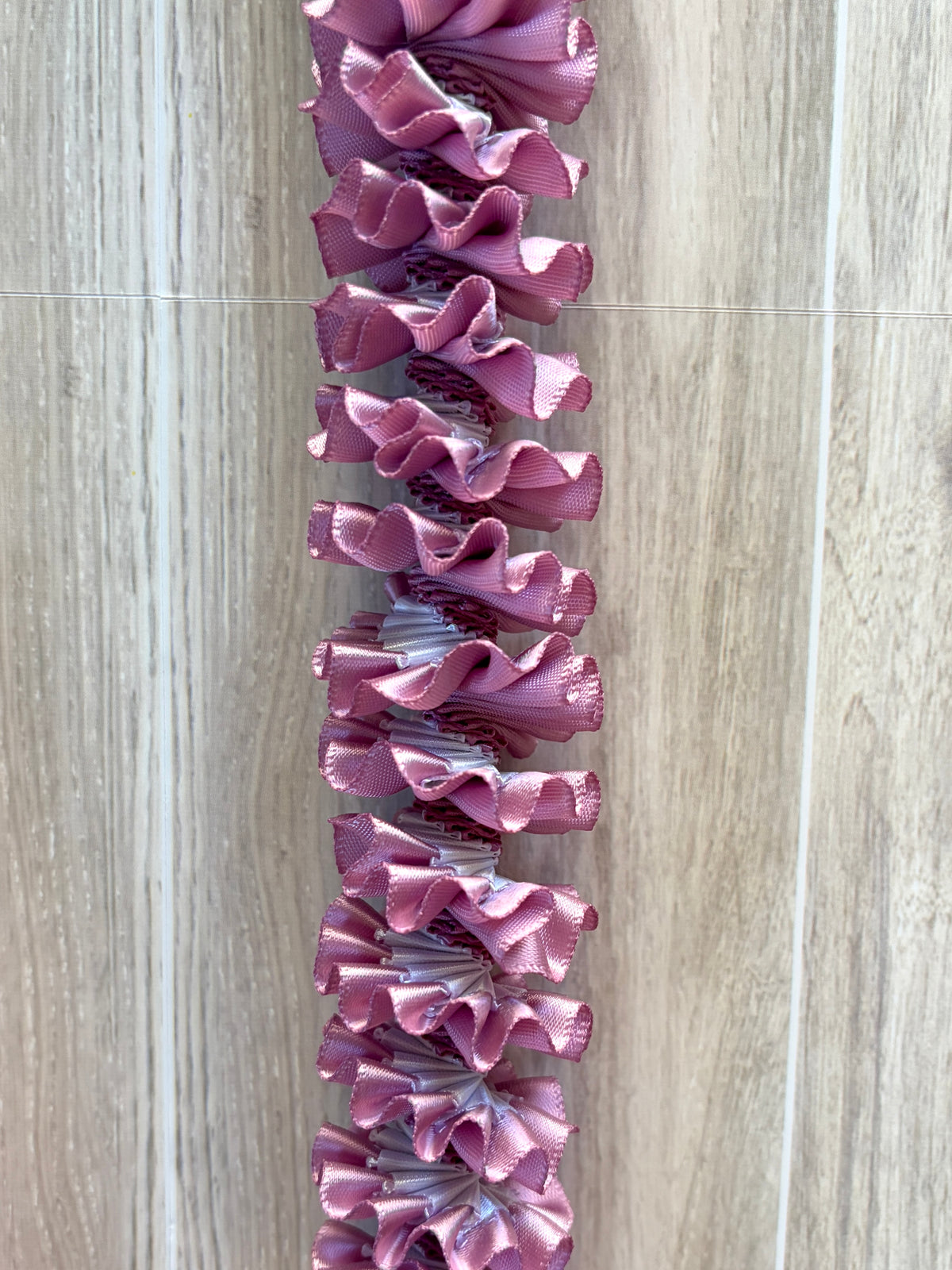 Rose and White Plumeria Ribbon Lei