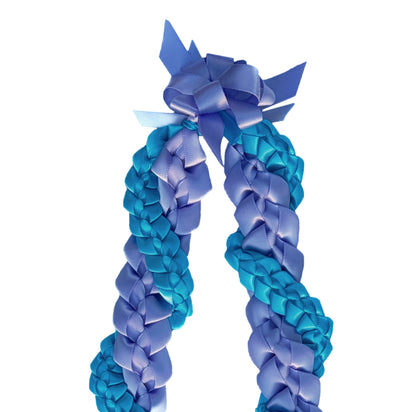 Iris and Turquoise Wrap Ribbon Lei