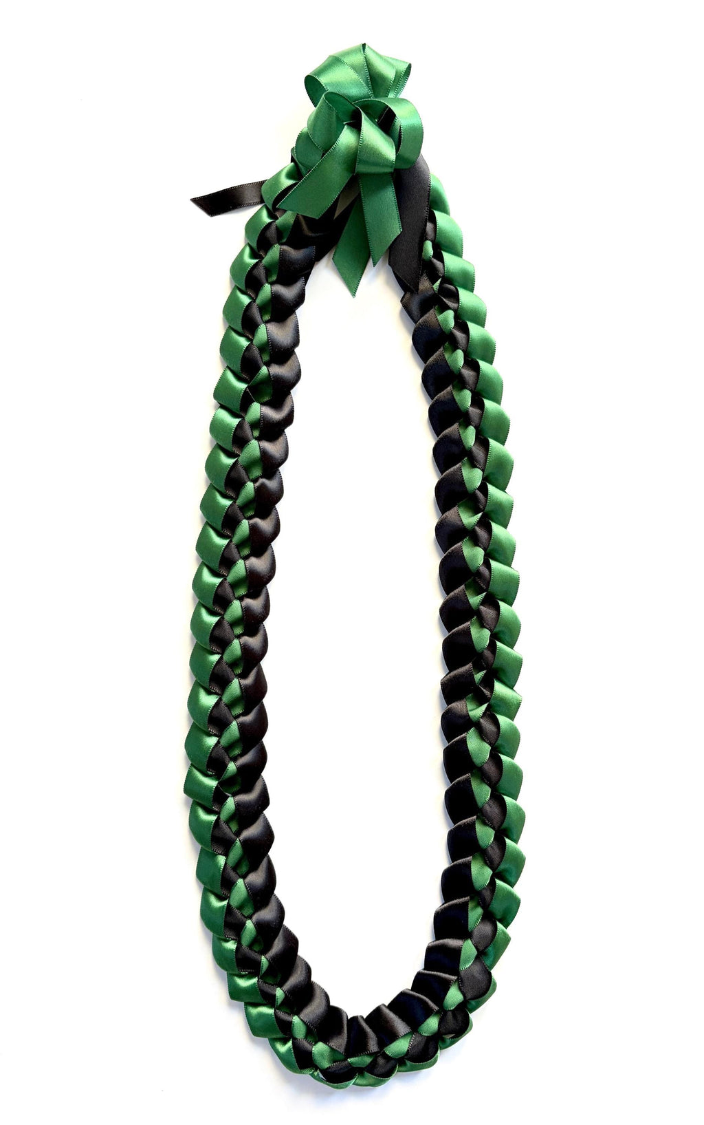 Forest Green and Black 5/8" Ribbon Lei