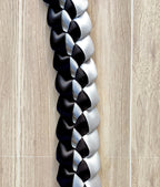 Black and White 5/8" Ribbon Lei