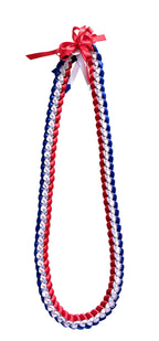 Red, White, and Royal Blue 3/8" Ribbon Lei