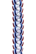 Red, White, and Blue 3/8" Grosgrain Ribbon Lei