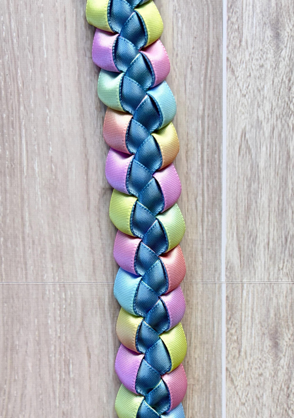 Slate Blue and Pastel Multicolor 3/8" Ribbon Lei