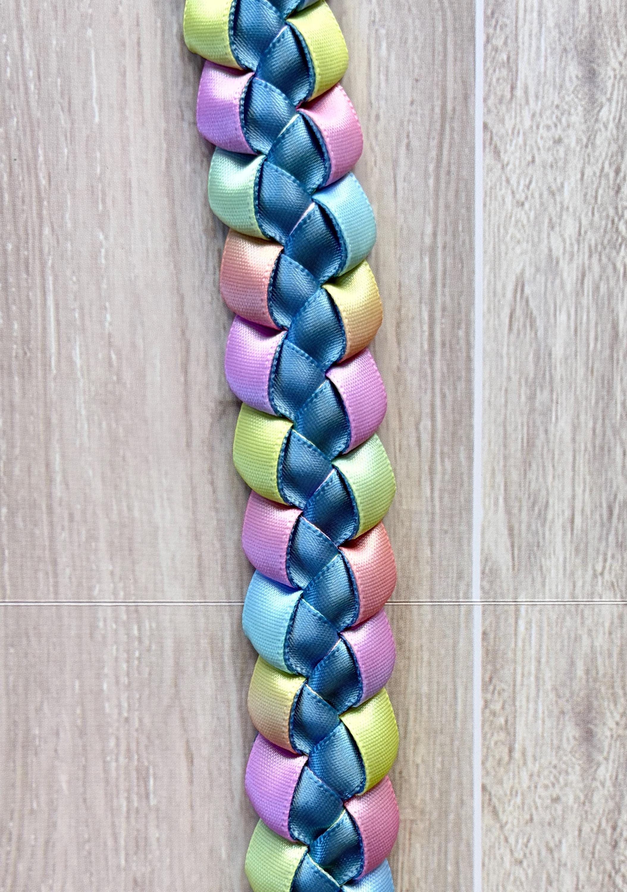 Slate Blue and Pastel Multicolor 3/8" Ribbon Lei