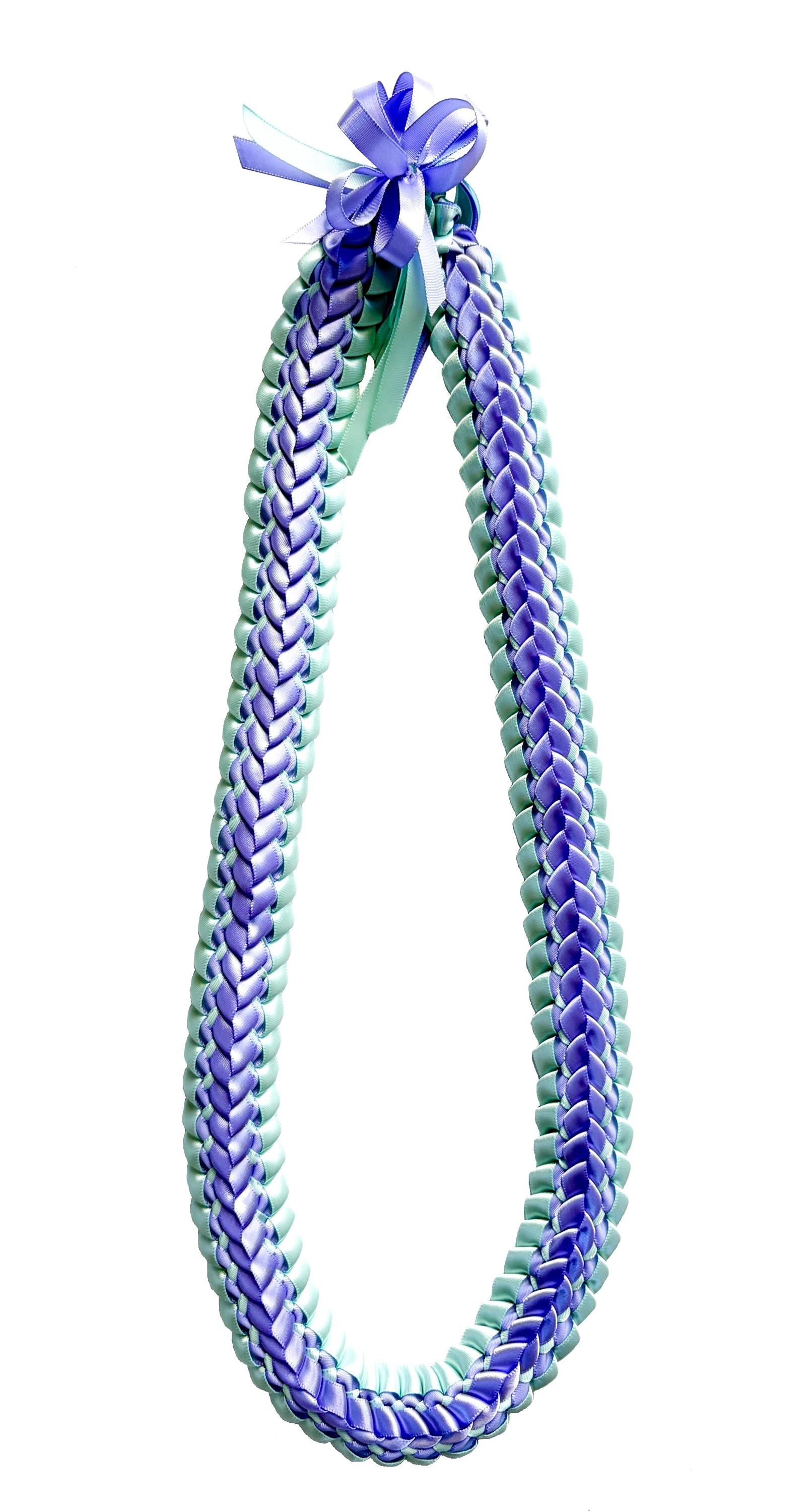 Iris and Mint Double Ribbon Lei