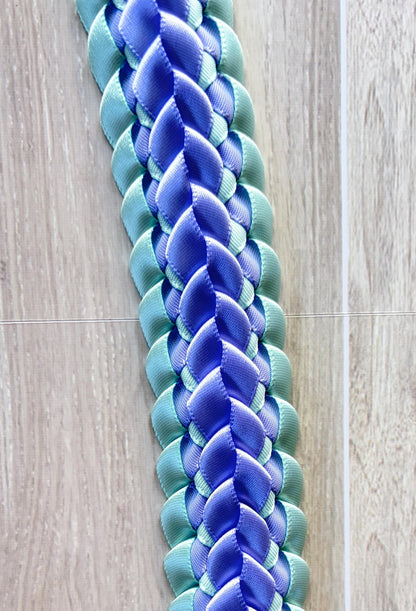 Iris and Mint Double Ribbon Lei