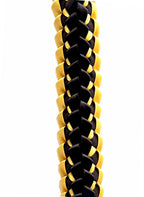 Black and Gold Double Ribbon Lei