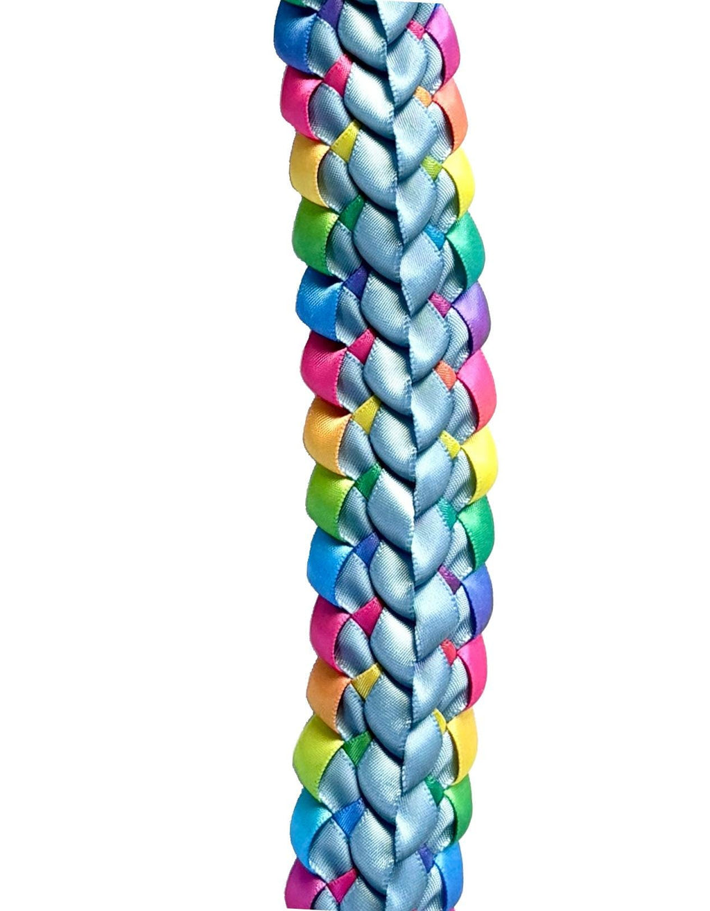 Slate Blue and Pastel Multicolor Ribbon Lei