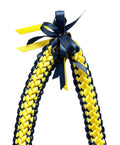 Navy Blue and Yellow Double Ribbon Lei