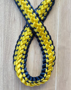 Navy Blue and Yellow Double Ribbon Lei