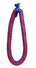 Royal Blue and Red Double Ribbon Lei