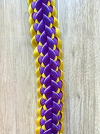 Dark Purple and Yellow Double Ribbon Lei