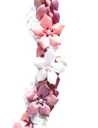 Rose, Pink, and White Wrap Ribbon Lei