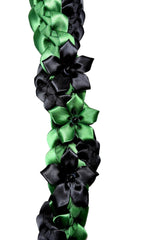 Forest Green and Black Wrap Ribbon Lei
