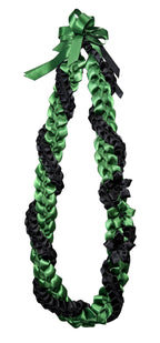 Forest Green and Black Wrap Ribbon Lei