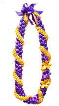 Dark Purple and Gold Wrap Ribbon Lei