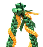 Forest Green and Gold Wrap Ribbon Lei