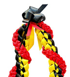 Black, Yellow, and Red Wrap Ribbon Lei