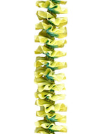 Light Yellow and Light Blue Plumeria Ribbon Lei