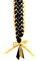 Black and Gold Open Ribbon Lei