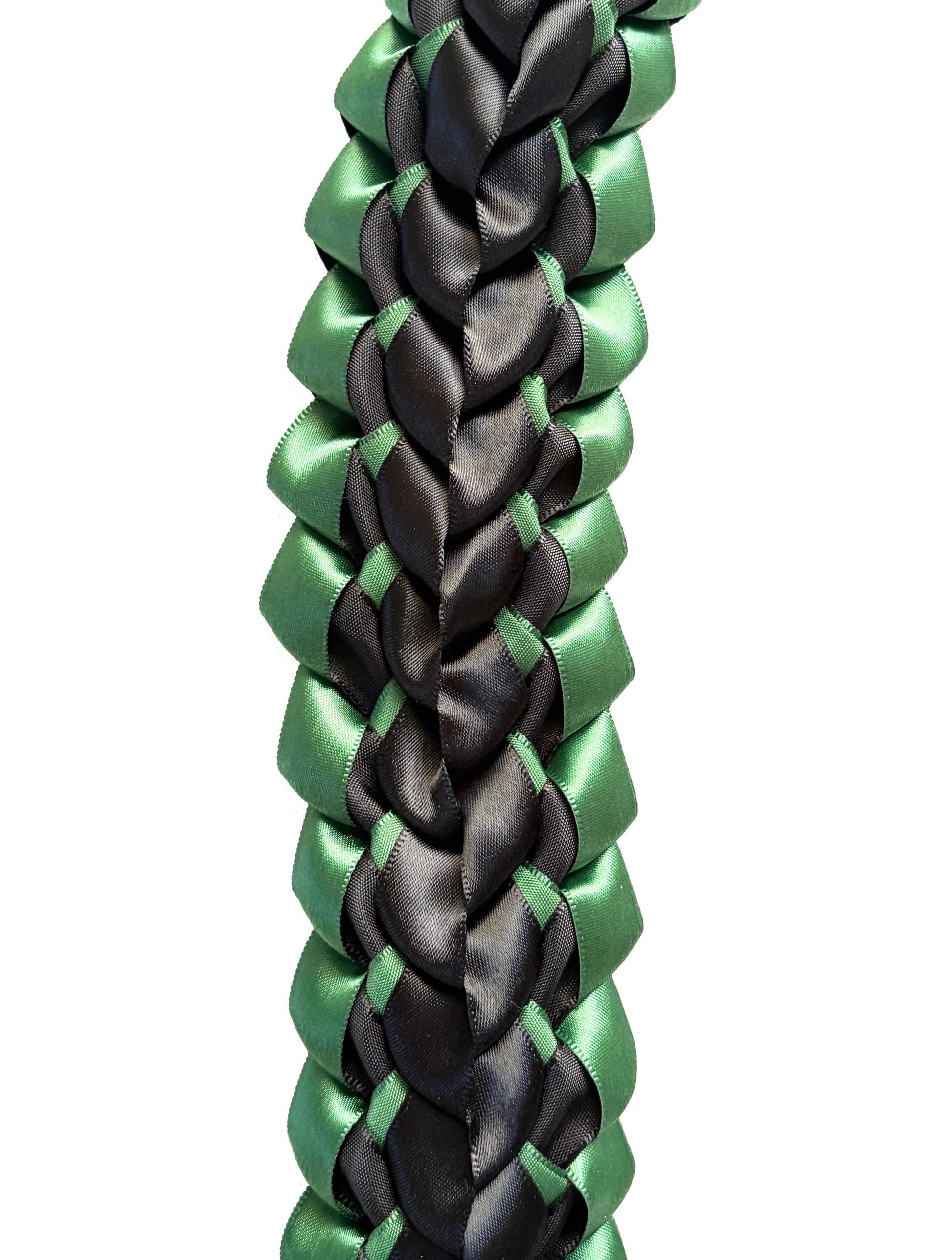 Forest Green and Black Open Ribbon Lei