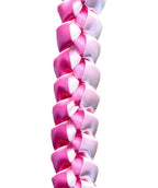 Hot Pink and White 5/8" Ribbon Lei