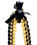 Black and Gold 5/8" Ribbon Lei