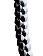 Black and White 5/8" Ribbon Lei