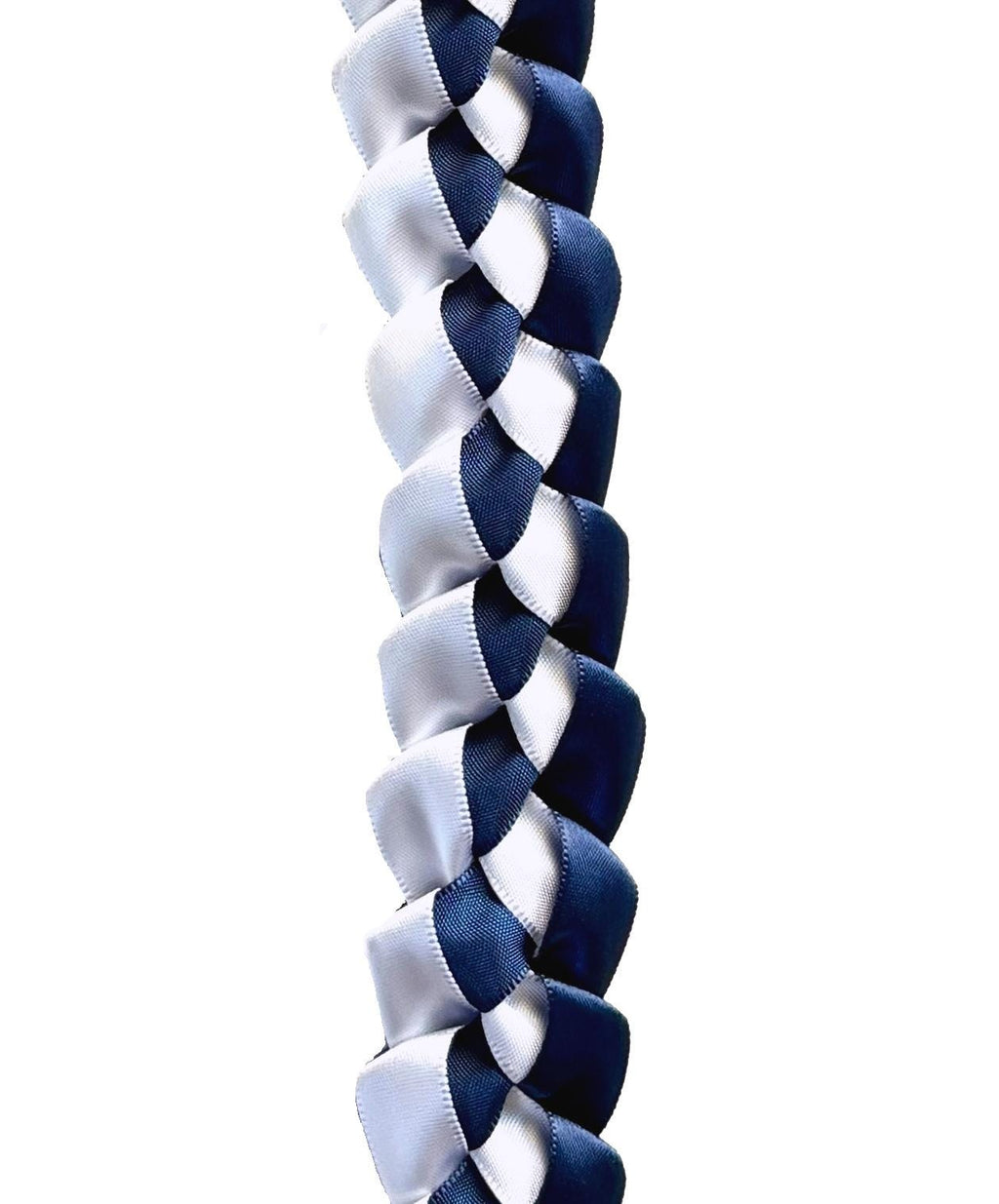 Navy Blue and White 5/8" Ribbon Lei