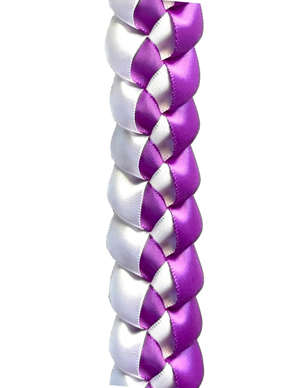 Purple and White 5/8" Ribbon Lei