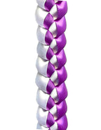 Purple and White 5/8" Ribbon Lei