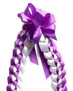 Purple and White 5/8" Ribbon Lei