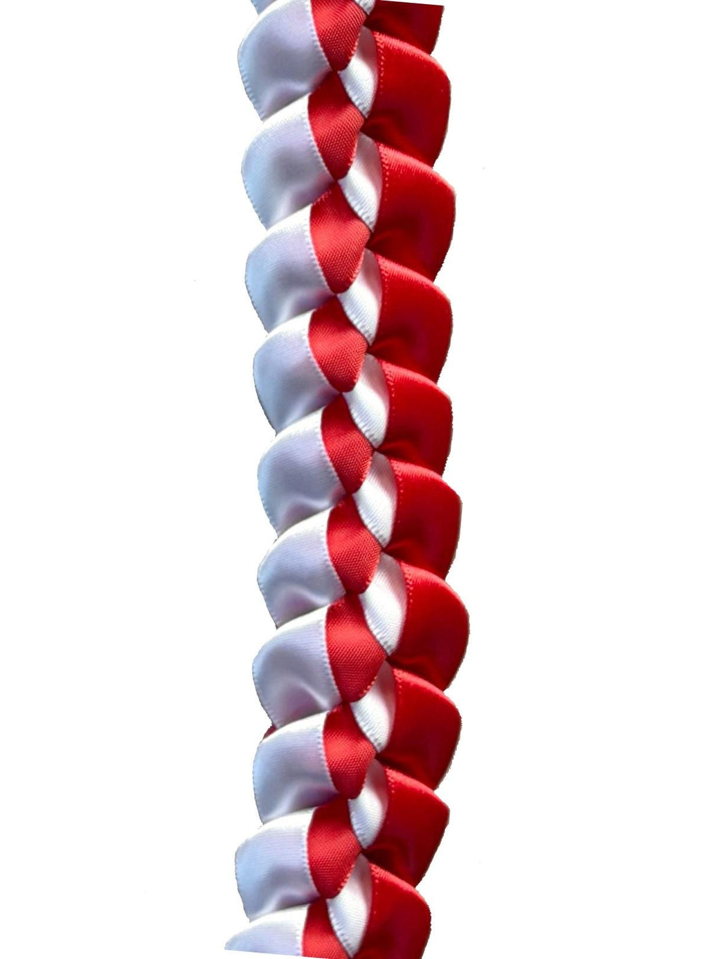 Red and White 5/8" Ribbon Lei