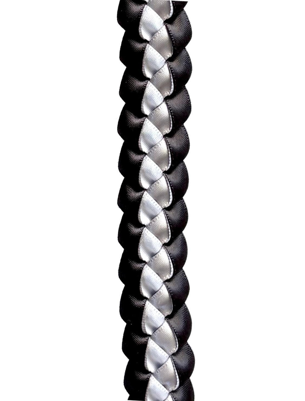 Silver, Black, and White 3/8" Ribbon Lei