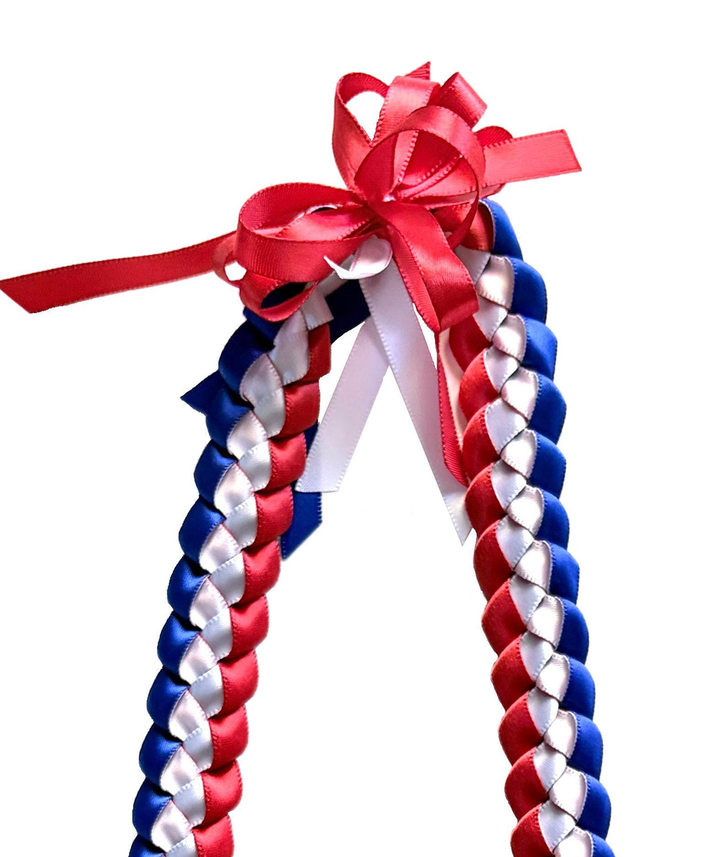 Red, White, and Royal Blue 3/8" Ribbon Lei