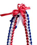Red, White, and Royal Blue 3/8" Ribbon Lei