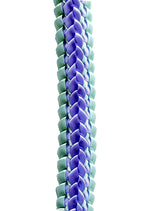 Iris and Mint Double Ribbon Lei