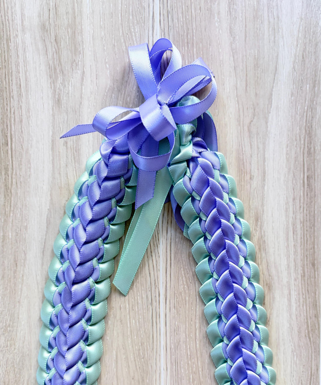 Iris and Mint Double Ribbon Lei