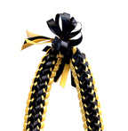 Black and Gold Double Ribbon Lei
