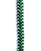 Forest Green and White Double Ribbon Lei