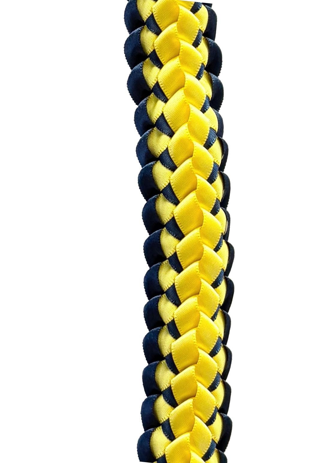 Navy Blue and Yellow Double Ribbon Lei