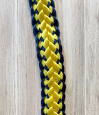 Navy Blue and Yellow Double Ribbon Lei