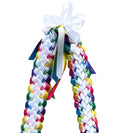 White and Pastel Multicolor Ribbon Lei