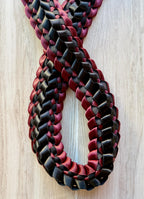 Burgundy and Black Double Ribbon Lei