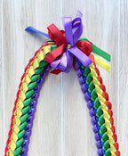 Rainbow Double Ribbon Lei
