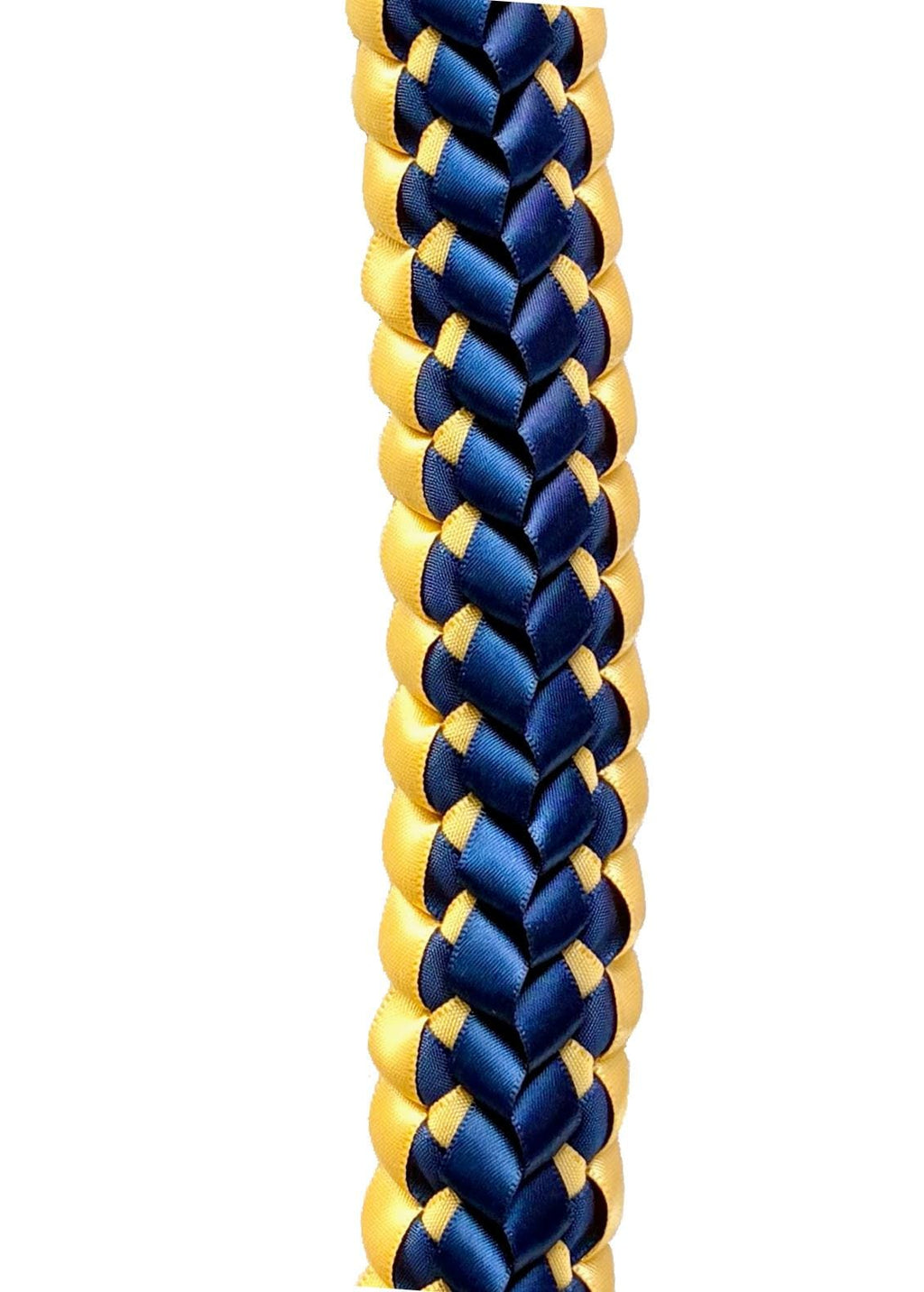 Navy Blue and Gold Double Ribbon Lei