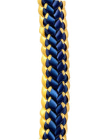 Navy Blue and Gold Double Ribbon Lei
