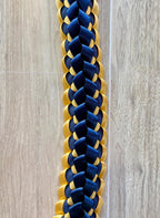 Navy Blue and Gold Double Ribbon Lei