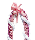 Rose, Pink, and White Wrap Ribbon Lei